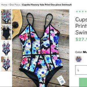 Cupshe one piece swimsuit -NWT